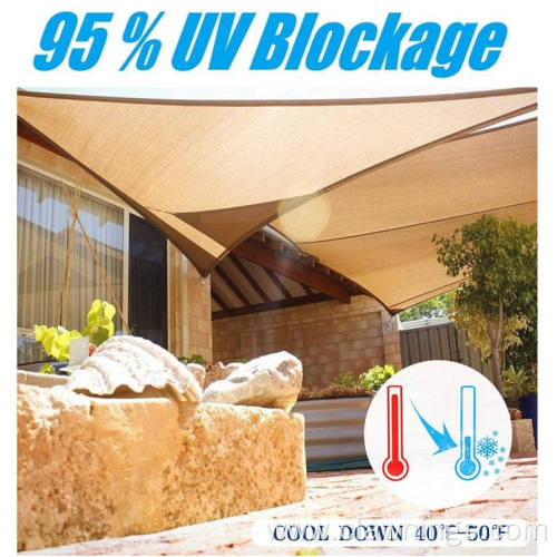 300d Oxford UV Block Waterproof Durable SunShade Sail